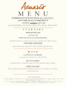 Stamford Restaurant Week 2023