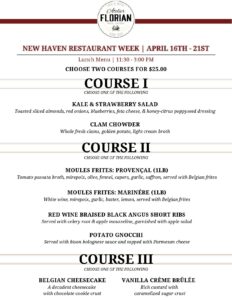 Atelier Florian New Haven Restaurant Week 2023 Lunch