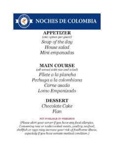 Noches de Colombia Stamford Restaurant Week 2023